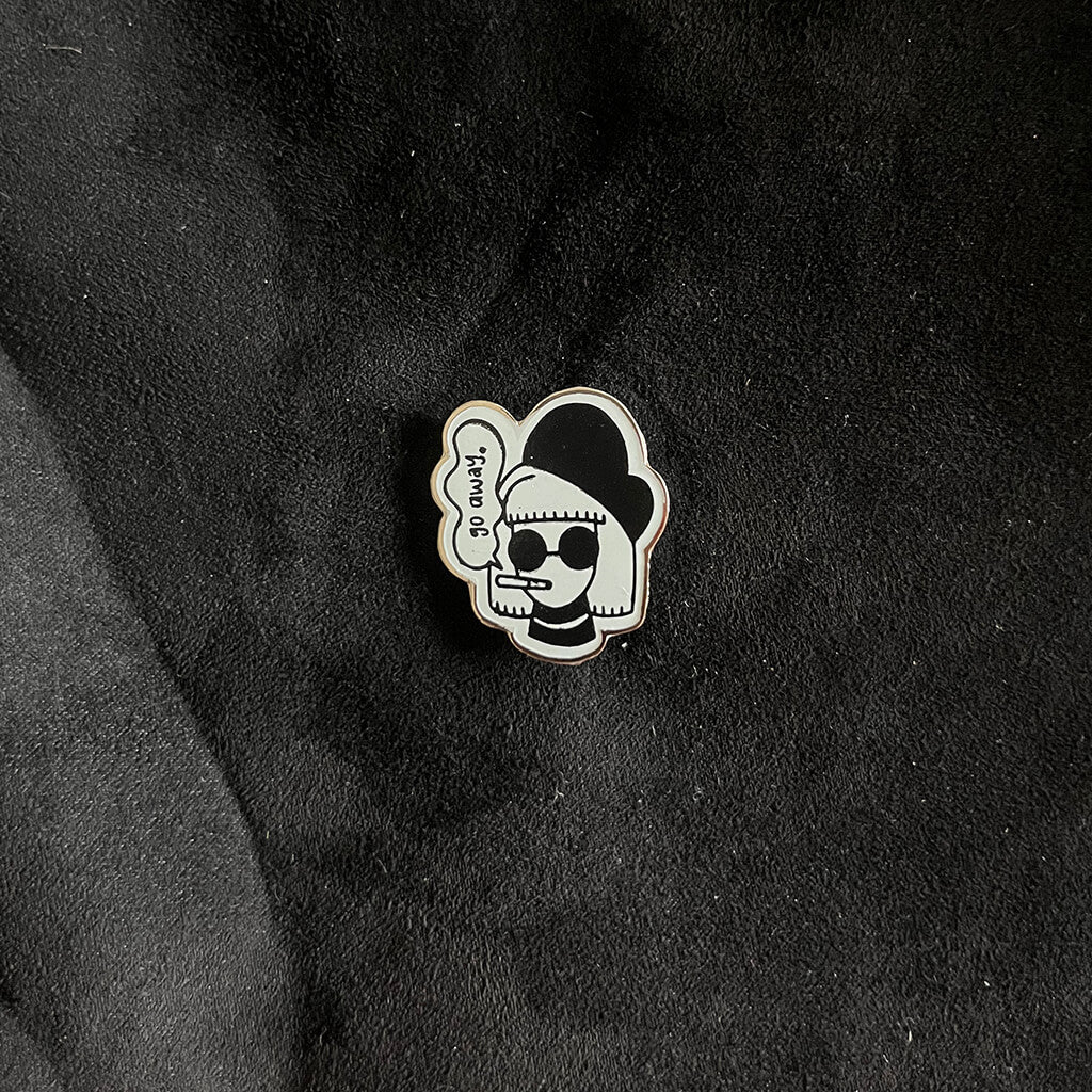 Go Away Enamel PIN