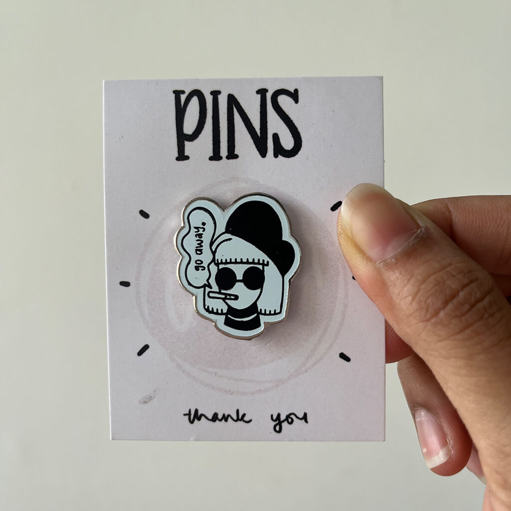 Go Away Enamel PIN