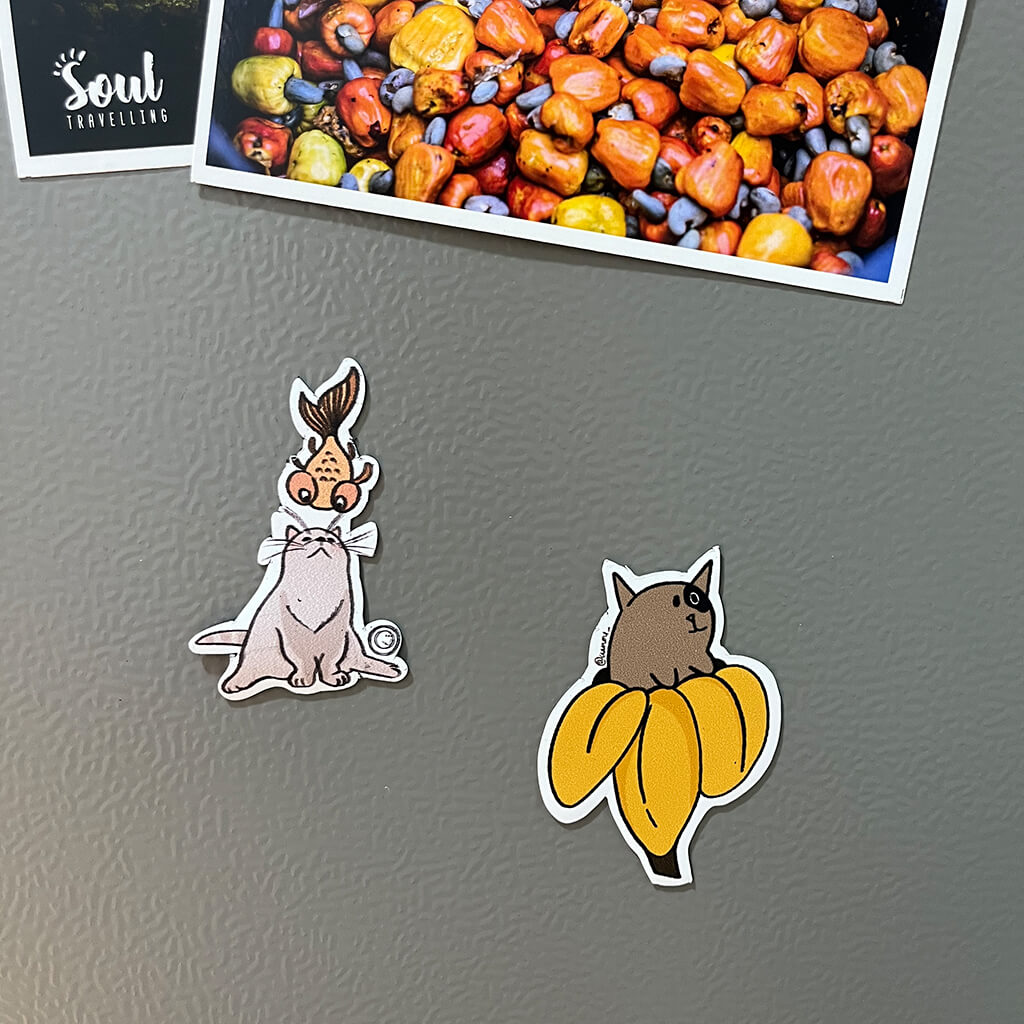 Kitty Banana Fridge Magnet