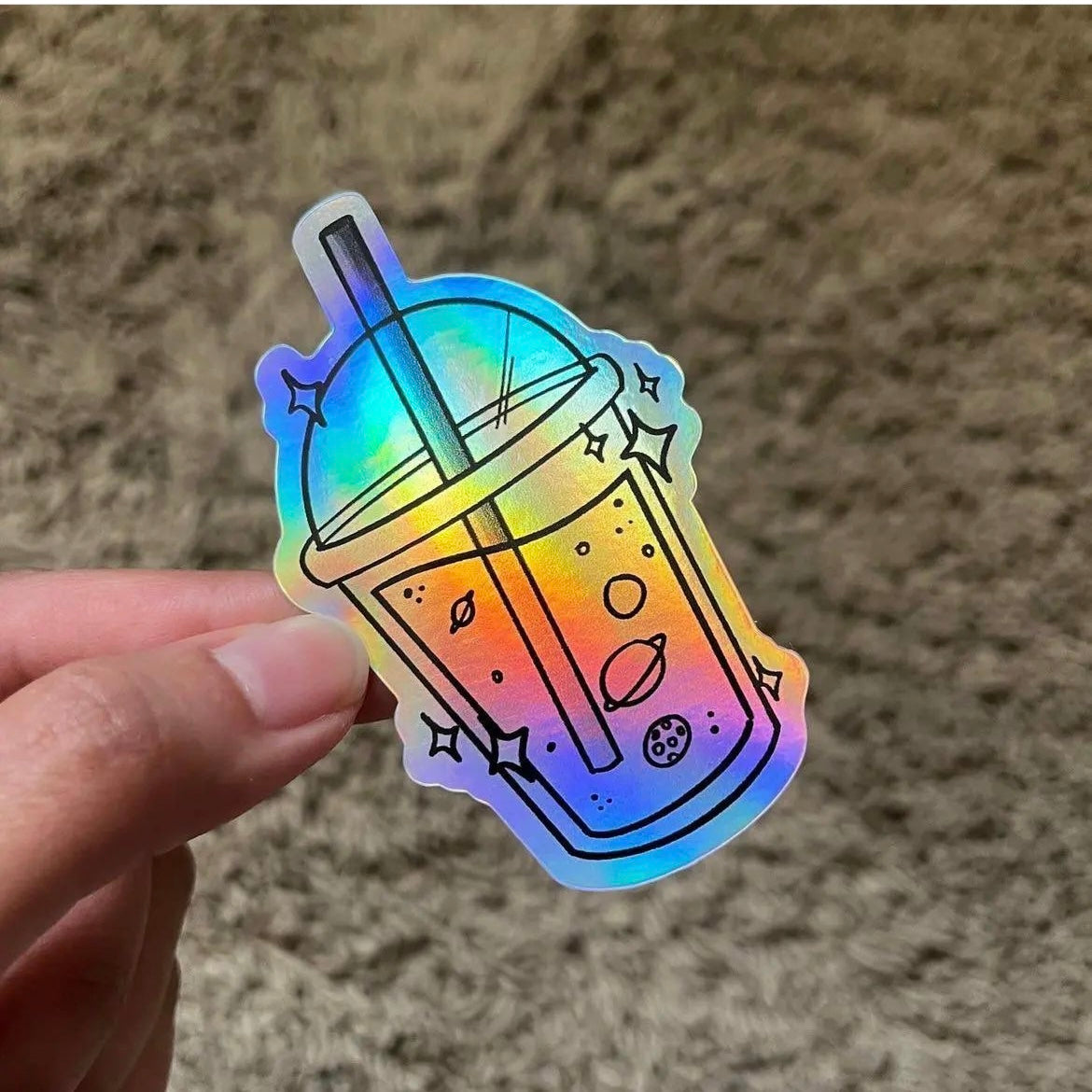 Space Boba HOLOGRAPHIC STICKERS